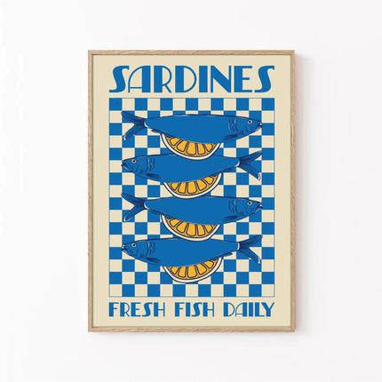 Pink Sardine Canvas Wall Art