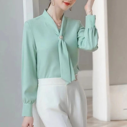 Women's White Chiffon Blouse