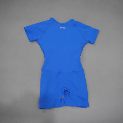 Women's Short-Sleeve Open-Back Yoga Jumpsuit