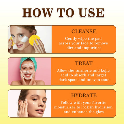 Turmeric Kojic Acid Cleansing Pads