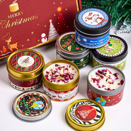 Christmas Scented Soy Wax Candle Set