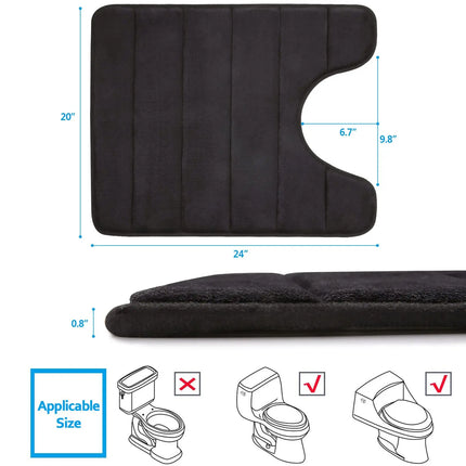 U-Shape Memory Foam Bathroom Mat