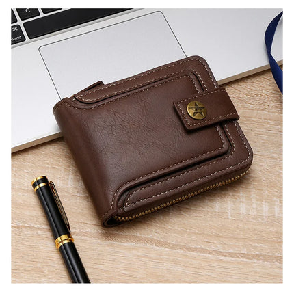 Vintage Trifold PU Wallet