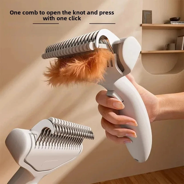 Curved Stainless Steel Pet Comb