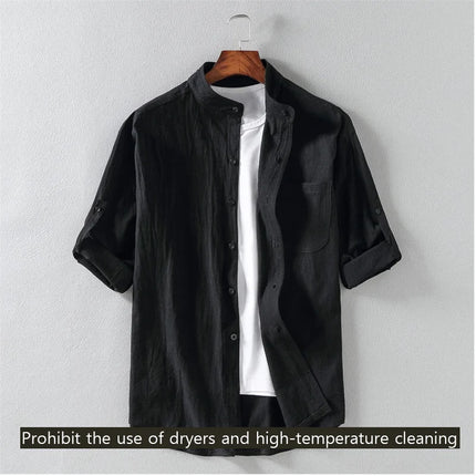 Men’s Stand-Collar Casual Shirt