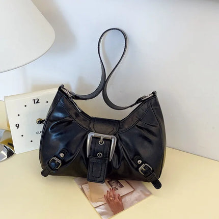 Pleated Retro Shoulder Bag