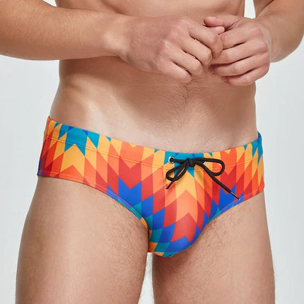 Men's Geometric Print Swim Briefs