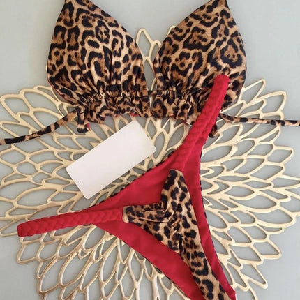 Leopard Print Bikini Set