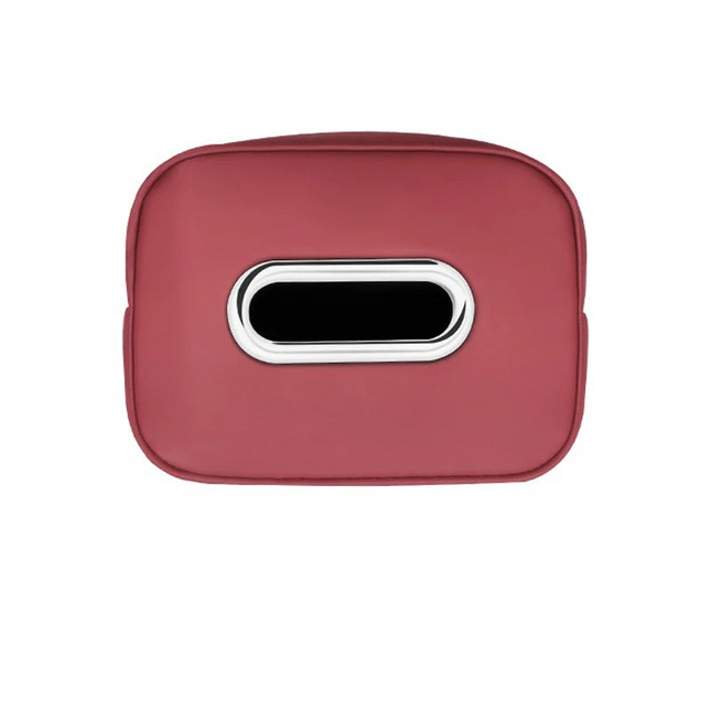 Leather Car Tissue Organizer Storage Bag–Multi-Position Holder Red