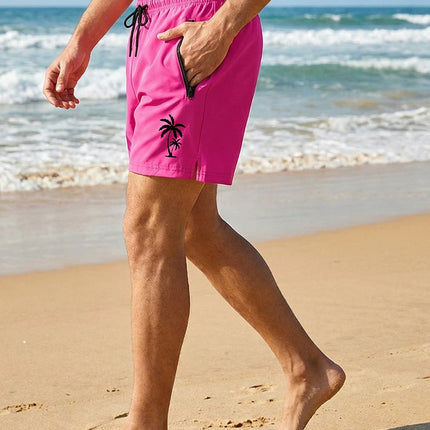 Men's Palm Tree Print Board Shorts