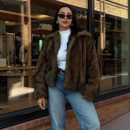 Women's Fluffy Faux Fur Coat