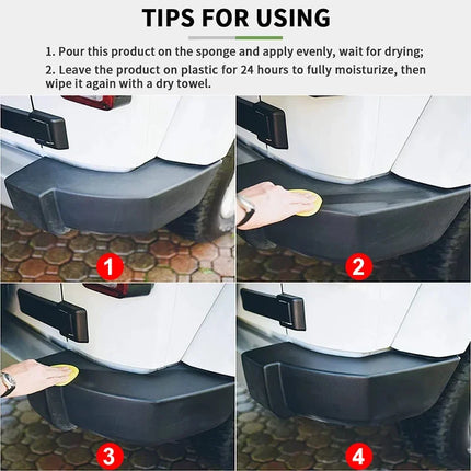 Car Plastic Restorer & Black Shine