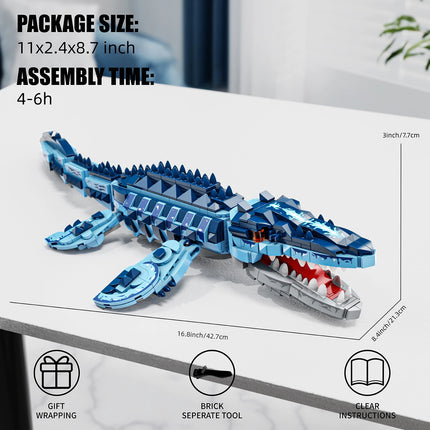 Mosasaurus Dinosaur Building Block Set