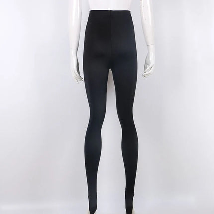 Black High-Waist Glitter Leggings