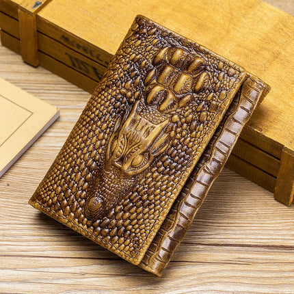 Crocodile Pattern Leather Wallet