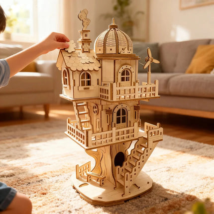3D Wooden Tree House Puzzle