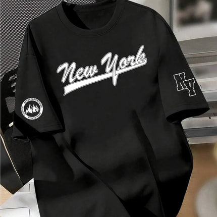 Men's Letter Print Casual T-Shirt