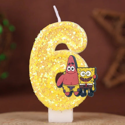 Cartoon Number Birthday Candles
