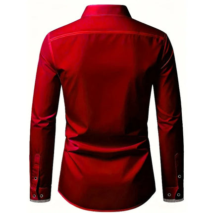 Men’s Patchwork Smart Casual Shirt