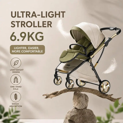 Lightweight High-Landscape Baby Stroller