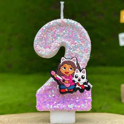 Cartoon Number Birthday Candles