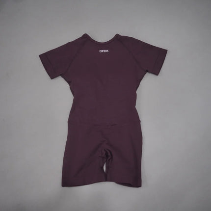 Women's Short-Sleeve Open-Back Yoga Jumpsuit