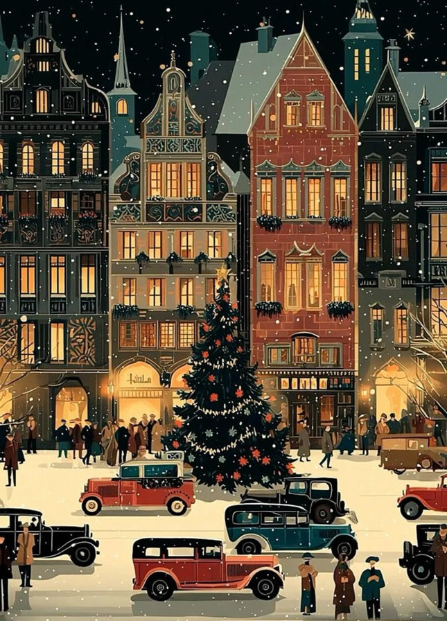 Vintage Christmas Market Puzzle
