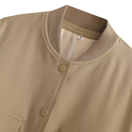 Women's V-Neck Bomber Jacket