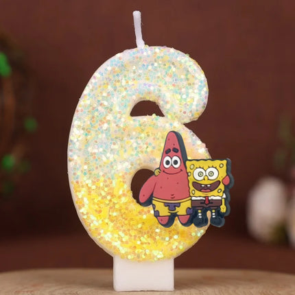 Cartoon Number Birthday Candles