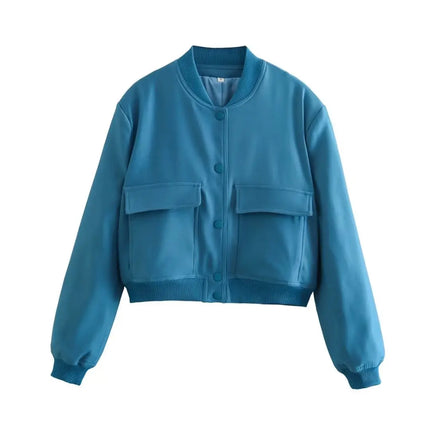 Women's V-Neck Bomber Jacket