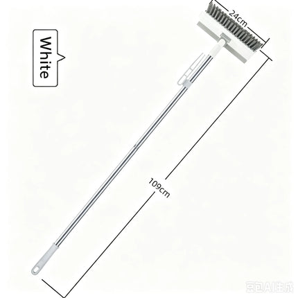 Rotatable Floor Scrub Brush with Squeegee