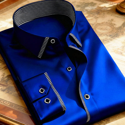 Men’s Patchwork Smart Casual Shirt