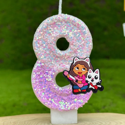 Cartoon Number Birthday Candles