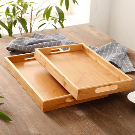 Rectangular Bamboo Storage Tray