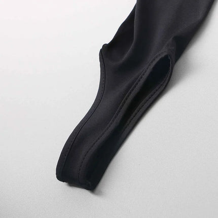 Black High-Waist Glitter Leggings