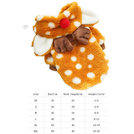 Reindeer Fleece Pet Costume