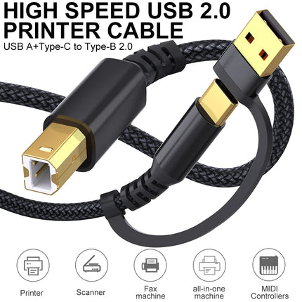 10FT Printer USB Cable