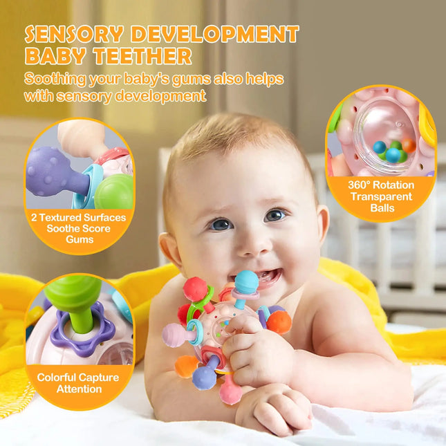 Montessori Baby Teething Ball Rattle