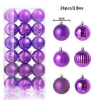 36pcs Purple / 3cm