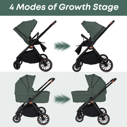 2-in-1 Lightweight Baby Stroller