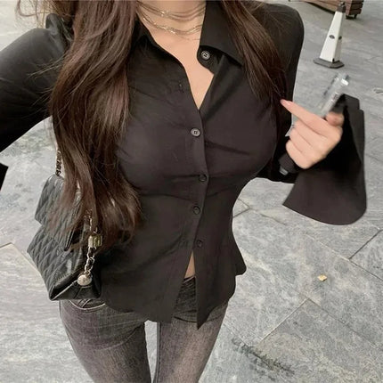 Women's Slim-Fit Flared Sleeve Blouse