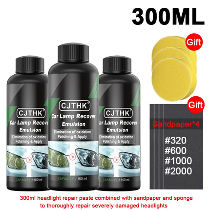 Car Headlight Restoration Polish Kit