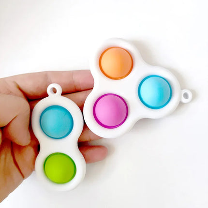 2-Piece Bubble Music Keychain Fidget Set