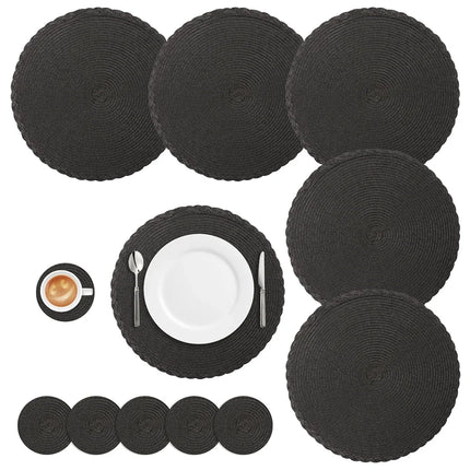 Round Woven Placemat Set