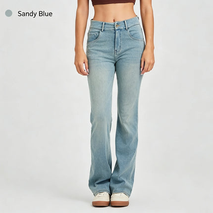 Vintage Washed Flare Jeans