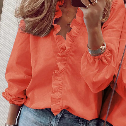 Long-Sleeve Ruffled Shirt