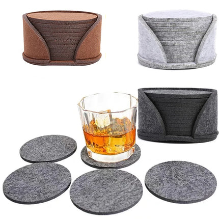 Round Felt Coaster Set