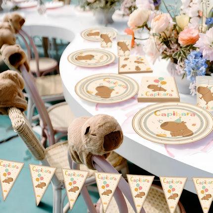 Capybara Party Tableware Set