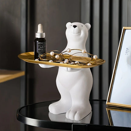Seated Polar Bear Decorative Storage Tray