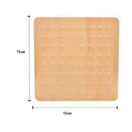 Montessori Rubber Band Pattern Board with Shape Cards for Kids